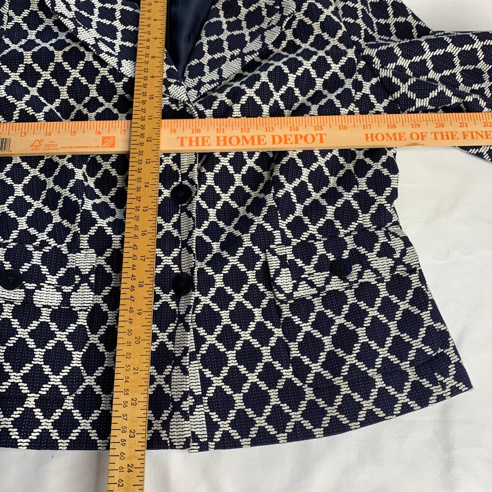 Talbots Blazor Navy & White Pattern Women's Size … - image 6